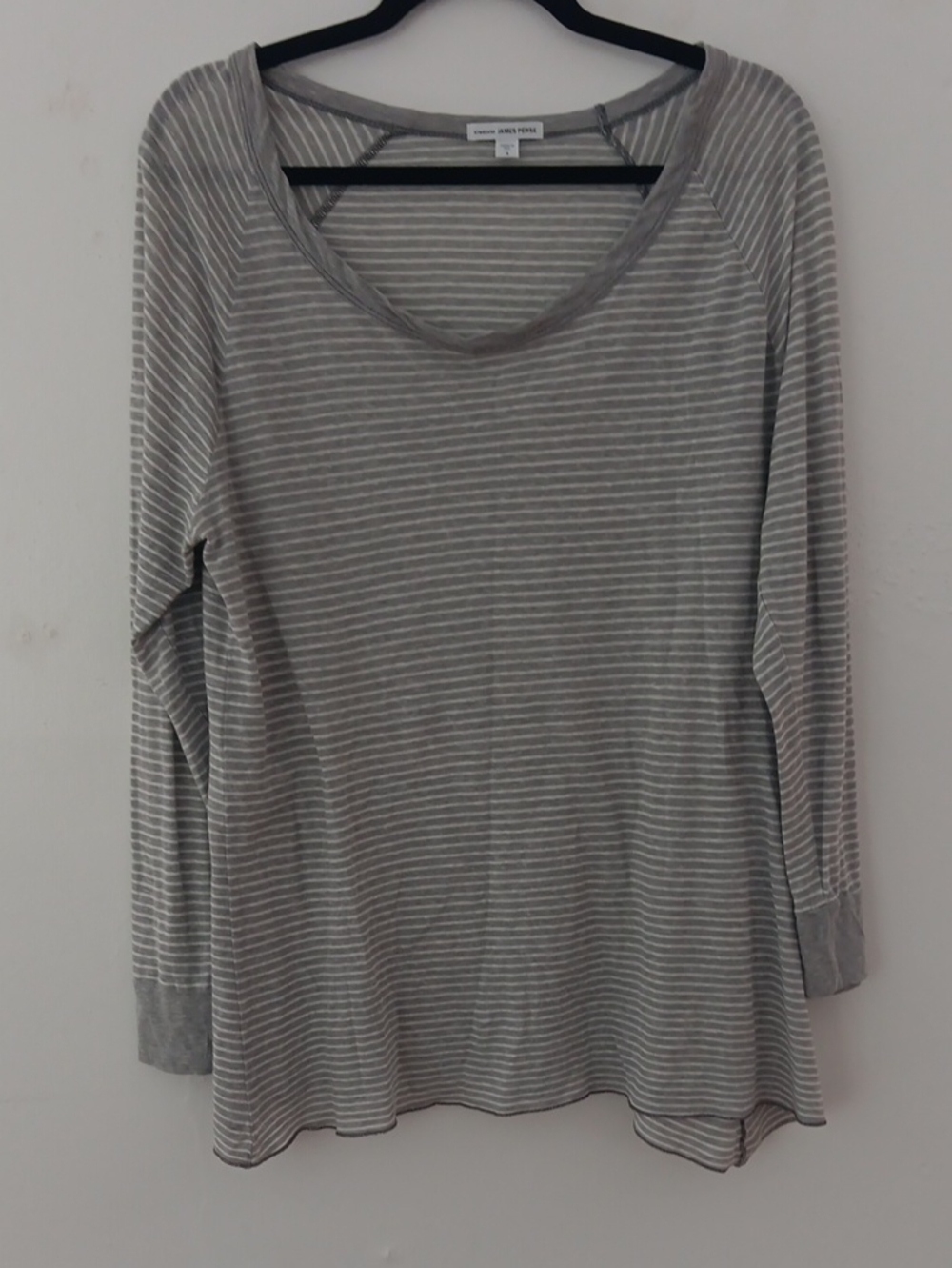 Standard James Perse Striped Long Sleeve Tunic Tee #3917